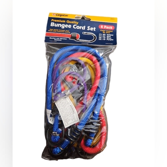 CargoLoc Bungee Cords - High Tensile Steel Hooks 6 Pc. Assortment - Bungee Cords - Picture 1 of 2